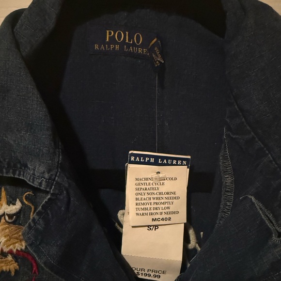 Polo Ralph Lauren denim work jacket with embroidery - size small - Picture 4 of 4